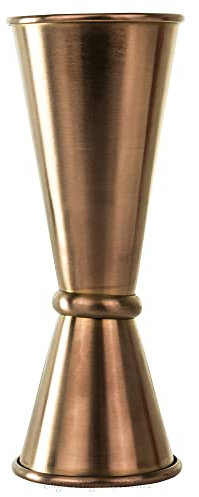 Personalised Cocktail Measuring Jiggers - 25/50ml Professional Bar Jiggers, Engraved Stainless Steel Jigger, Cocktail Making Gifts, Personalised Gifts for Men & Women (Matt Rose Gold (Rustic))