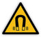 Warnzeichen (W006) Warnung vor magnetischem Feld - Dreieckiges Warnschild - Signalgelb (RAL 1003) nach DIN EN ISO 7010