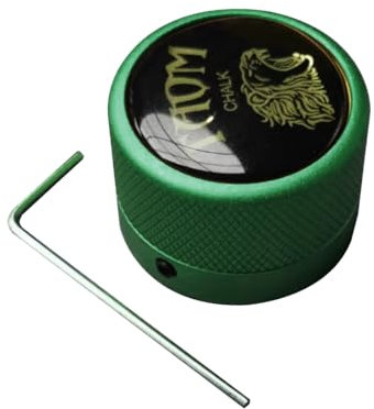 YEUEK TAOM - Porta gessetti da Piscina, Forma Rotonda, Pratico Strumento da Biliardo, Mini Custodia Magnetica per Gesso, Contenitore Rotondo