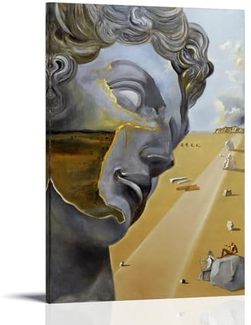 Salvador Dalí Berühmte Malerarbeiten (nach dem Kopf von Giuliano Di Medici)Druckposter Zimmer ästhetischer Druck Kunst Wandgemälde Leinwand Geschenke Moderne Schlafzimmer Dekor 30 x 45 cm