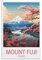 PuPLuM Mount Fuji Tokyo Vintage-Reiseposter, Querformat, 20 x 30 cm, Leinwand, Wandkunst, Poster für Wohnzimmer, Dekoration, Gemälde für Heimdekoration