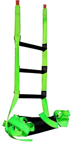CRAYZA Fire Escape Ladder, 16.5 Feet Portable Safety Rope Ladder with 2 Hooks for 2-3 Story Homes, Multi-use for Kids and Adults