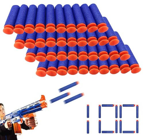Darts Bullets,Refill Bullets,Foam Bullet,Foam Darts,Nachfüllen Bullet Darts,Refill Darts Foam Pfeile,Soft Darts Pfeile Refill Bullets,Nachfüll Bullets Schaumstoff Darts,Refill Darts,Blau,100pcs (100)