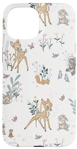 Hülle für iPhone 15 Disney Bambi und Klopfer Floral