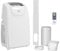 HOMCOM 12,000 BTU Portable Air Conditioner, 4-in-1 Dehumidifier Cooling Fan with Quiet Mode, Remote, LED Display, 24H Timer, Wheels, 35m², Window Venting Kit, Child Lock, White