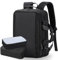 HOMIEE Travel Backpack Mens, 24L-30L 3 in 1 Expandable Laptop Backpack 15.6 inch Travel Rucksack Cabin Size, Briefcase Backpack Carry on Sling Bag Shoulder Bag for Commuting,Business Trips,Work