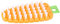 Lybunair Vegetable Brush, Veggie Brush, Potato Scrubber, Fruit Cleaner With Sturdy Bristles for Mushroom, Fresh Eggs, Potato, Food, Vegetables, Carrot (Orange)