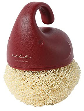 Duiaynke Spazzole per la pulizia dei piatti, spazzola per la pulizia dei piatti, con manico, per piano di lavoro (rosso)
