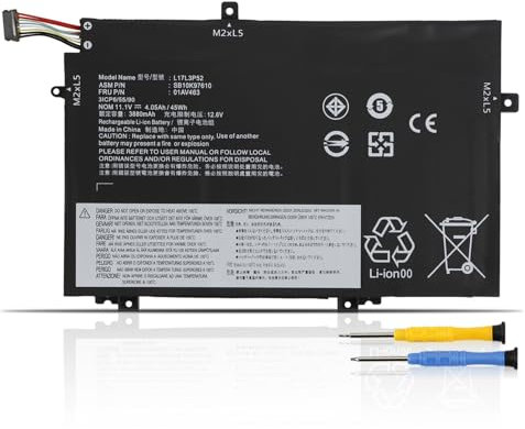 45Wh L17L3P52 L17C3P52 Batterie pour Lenovo ThinkPad L480 L490 L580 L590 L14 L15 2020 2021 G1 G2 Gen 1 2 01AV463 01AV464 01AV465 01AV466 L17M3P53 L17M3P54 SB10K97610 SB10K97611 SB10K97612 5B10W13894
