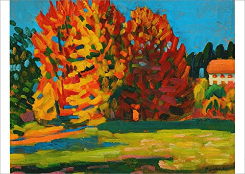 Kunstkarte Gabriele Münter Herbstbäume bei Tutzing