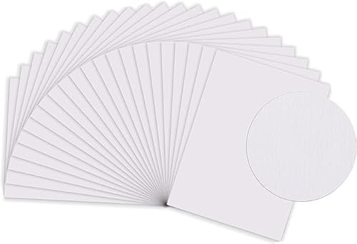 Sumico Bastelkarton 50x70cm 25 Bogen I Bastelpapier 220g/m² I dickes Ton-Papier zum Basteln & Malen I Bastel-Pappe umweltfreundlich verpackt I Tonkarton bunt für Kinder (Weiß)