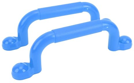 Topiky Playground Safety Handles, Safety Hand Grips for Playset, Slip Resistance Versatile Large Ladder Handles for Climbing Frame Play House, Easy to Install (Blue)