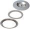 ANDRESLAD 1 Juego Basurero de encimera Cubierta para basurero Cubierta empotrada para tapa de cubo de basura empotrada tapa de bote de basura de cocina Acero inoxidable Silver