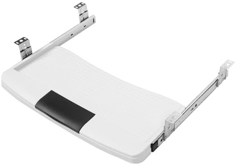 Angoily Full Kit Keyboard Tray Desk Mount Keyboard Holder Pull-Out Tray Multi-Purpose Storage Ergonomic Design