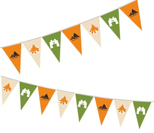 Colorful Pennant Flags | Triangle Banners | Outdoor Decorative Bunting, Perfect 16ft Multicolor Flag Banner for Celebrations, Events, and Decoration Needs with 196.85 inches (15 flags)