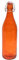 KWARE 6PCS 1L Glass Bottles with Swing Top Brewing Bottles Airtight Preserve Bottles for Home Brewing Oil Vinegar Beer Wine Cider Soda 1000ML/35oz (ORANGE, 500ML)