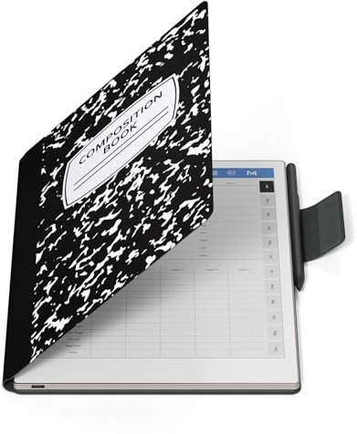 Ayotu Case for Remarkable Paper Pro, Premium PU Leather Book Folio with Pen-Buckle, Smart Magnetic Cover for Remarkable Paper Pro 11.8 Color Tablet, Bundle with Premium Membership (Milk Notebook)