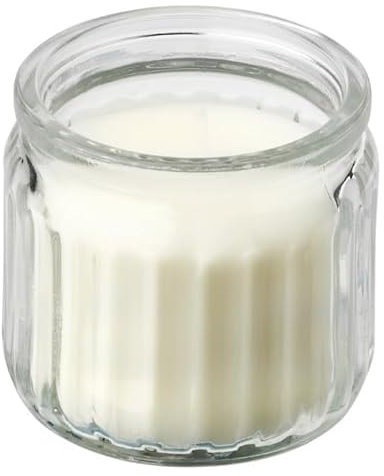 JÄMLIK Duftkerze MINI 10er Pack (Set) im Glas, Vanille/hellbeige (12 Std.)