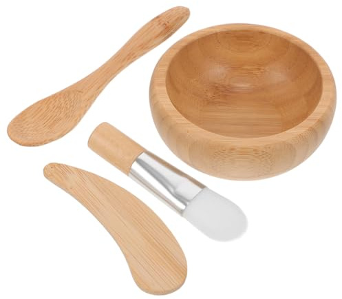 Générique Kit De Bols Mélangeurs Pour Masques Faciaux Avec Spatule Pinceau Et Cuillère Accessoires De Beauté Diy Pour Soins De La Peau Portable 2.68X2.68X1.18In