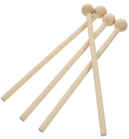 Toyvian 4stücke Holzschlägel Percussion-sticks Musikinstrumente Zubehör Für Schlaginstrumente Holzfarbe Holz