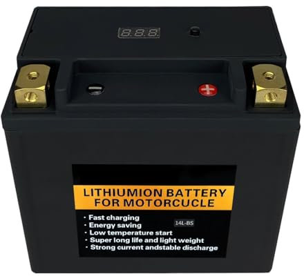 12V 115,4 Wh Motorrad Starter Batterie CCA 520A Gebaut-in BMS Lithium-Eisen Phosphat for Roller Ersetzen 14L-BS Hohe effizienz und haltbarkeit(14L-BS Left negative)