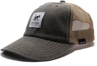 Surf Monkey Trucker-Kappe ohne Struktur für Damen und Herren - Bio-Baumwolle - Einheitsgröße - Used-Look
