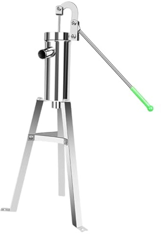FytStycale Hand Pump Manual Water Pump, Stainless Steel Hand Water Pump, Outdoor Well Water Pump Suction Hand Pump with Reinforced Construction and Extraction for Garden Yard Ponds, Height 58cm