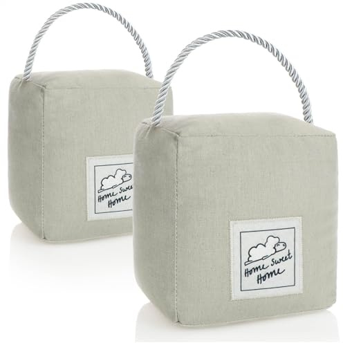com-four® 2x Türstopper mit Griff, schwerer 1,4 kg Türhalter | funktionelles Wohnaccessoire - Stopper für Fenster und Türen - optimal bei Durchzug