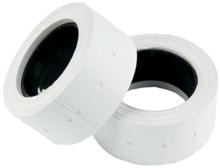 20 Rollen Preisetiketten Etiketten für z.B. MX-5500 Maße 12x21 mm Ganz weiß