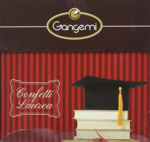 Gangemi - La Tua Laurea Elegante Scatola di Confetti Rossi alla Mandorla confezionati singolarmente - 500g