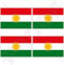 Aufkleber Kurdistan-Flagge Kurd Alaya Rengîn Kurdisch 50 mm Vinyl Stoßstange Helm Aufkleber x4