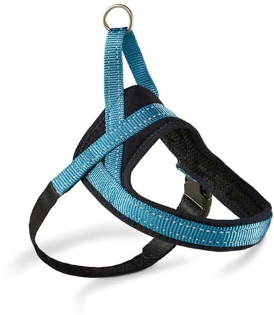 Hundegeschirr Soft & Safe reflektierend, Gr.0: 35-45cm aqua/schwarz