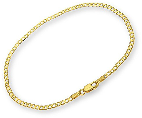 PRINS JEWELS Panzerarmband 14 Karat / 585 Gold Armband Panzerkette Gelbgold Breite 3 mm (21)