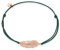 GLANZSTÜCKE MÜNCHEN Damen-Armband Feder Sterling Silber rosévergoldet - Stoffarmband mit Feder-Anhänger Rosegold Armändchen Stoff Armband