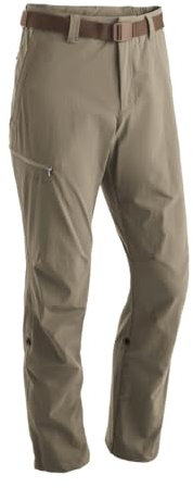 Maier Sports Nil, Herren Wanderhose, Wasserabweisende Outdoorhose für Trekking und Hiking, PFC-frei, mSTRETCH pro 4 & Dryprotec, Rollup-Funktion, Braun, 30 (W44/L32)