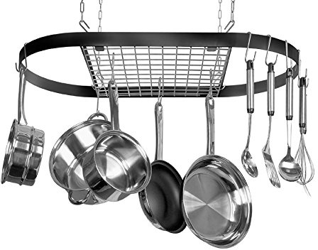 Kinetic Classicor Series Wrought-Iron Oval Pot Rack 12021
