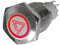Mintice 12V Coche Rojo Led Luz Emergencia Peligro Advertencia Botón de Interruptor de Palanca Basculante Impermeable 16mm Conmutador Acero Inoxidable