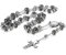 OIDEA Rosenkranz kette Edelstahl, Silber