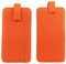 Universell bis max. 6,4 Zoll Filztasche Handytasche Handyhülle Tasche Hülle Schutzhülle aus Filz für Smartphone wie Sony, LG, Samsung, HTC, Huawei, Geräte mit max. 17,9x9,2x1cm (Orange)