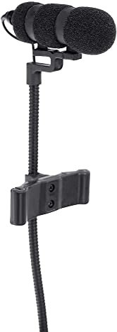 Pronomic SET MCM-100B Clipmikrofon mit Halter (Kondensator Mikrofon, Schwanenhals, Halter für Kontrabass, Phantomspeisung, XLR Adapter, Case) schwarz