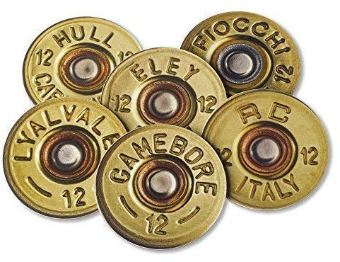 Lot de 6 dessous-de-verres avec extrémités de cartouche. Pack cadeau sur le thème du tir.