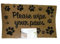 Fußmatte / Fußabtreter mit „Wipe Your Paws“-Design