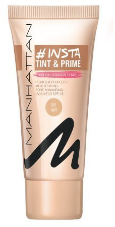 Manhattan Insta Tint & Prime – Getönter und porenverfeinernder Primer als Basis für Make-up, Foundation und Puder – Light/Medium 001 – 1 x 30ml