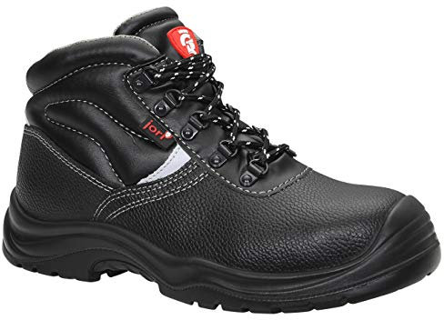 JORI Sicherheitsschuhe BASIC Mid S3, Herren, Lederschuh, robust, Schwarz, Stahlkappe - Größe 43