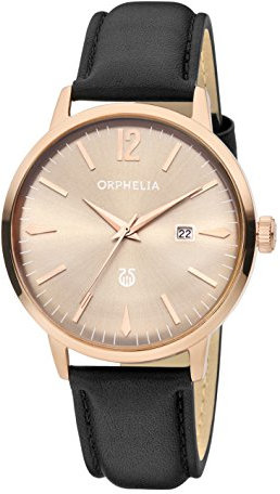 Orphelia Herren-Armbanduhr Zoom Analog Quarz Leder