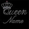 TShirt Showroom Personalised Queen with name - Hen Stag Party Hotfix Rhinestone Diamante Iron on Transfer Motif Applique