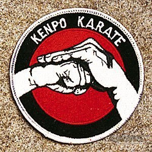 AWMA Kenpo Karate Patch - 1 Stück - Rund - Martial Arts Embroidered - Patch
