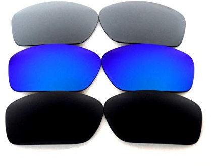 Galaxy Replacement Lenses For Oakley Scalpel Black&Blue&Gray Polarized 3 PS Multicoloured Size: Regular