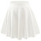 DRESSTELLS Damen Basic Solide Vielseitige Dehnbar Informell Mini Glocken Rock Weiß White XL