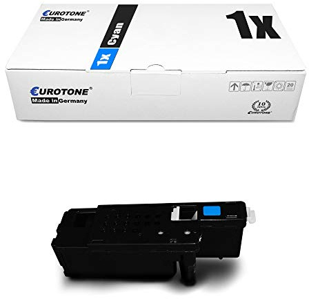 1x Eurotone Toner für Dell E 525 w ersetzt 593-BBJU VR3NV Cyan Blau Kartusche Druckerpatrone
